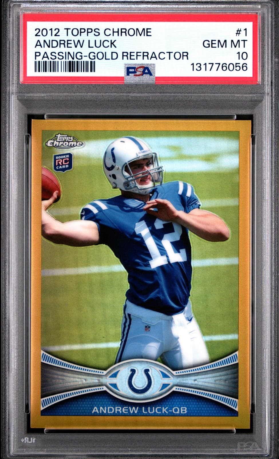 Andrew Luck Topps Chrome #1 Passing-Gold Refractor