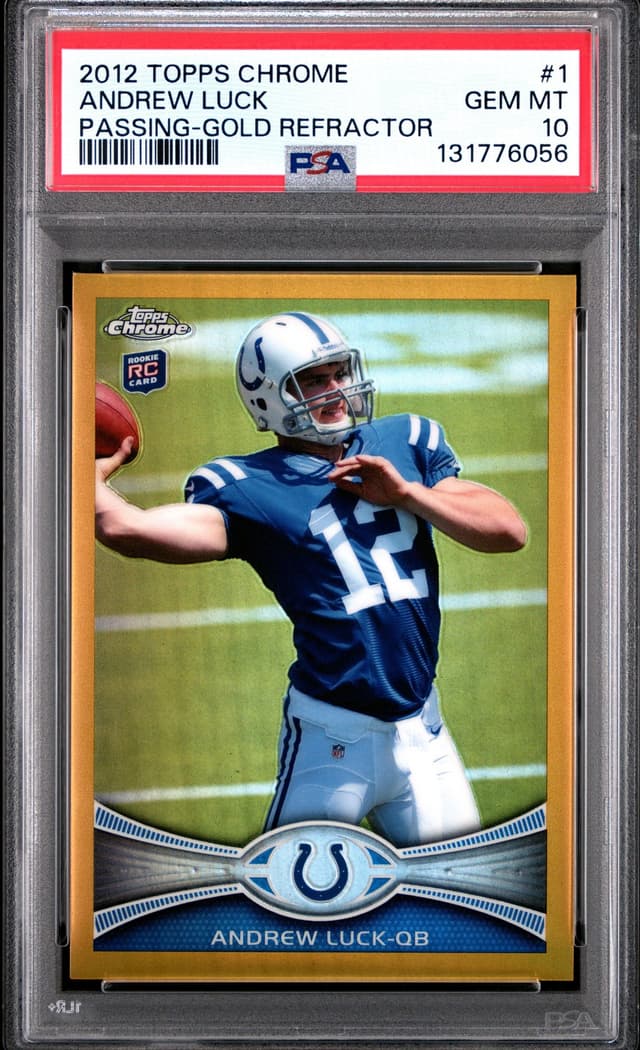 Andrew Luck Topps Chrome #1 Passing-Gold Refractor