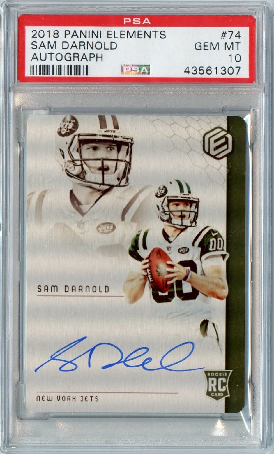 Sam Darnold Panini Elements #74 Autograph