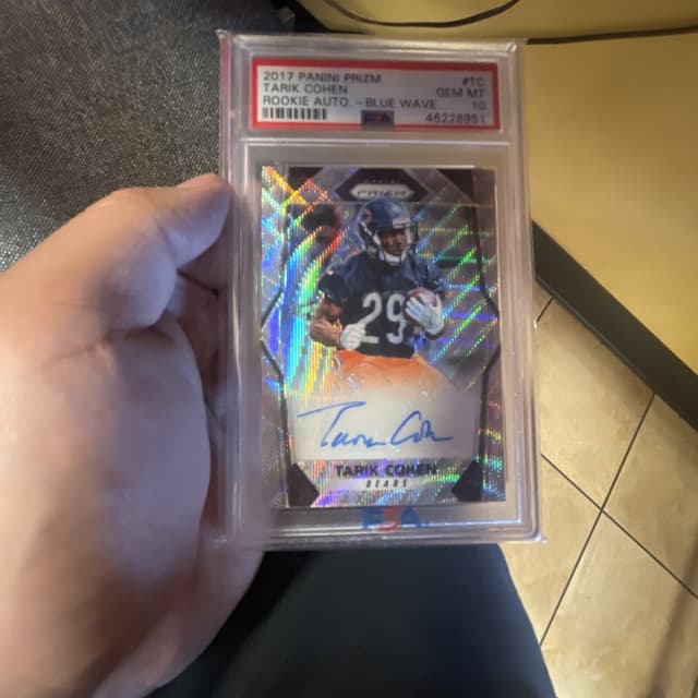 Tarik Cohen Panini Prizm Rookie Autographs #TC Blue Wave