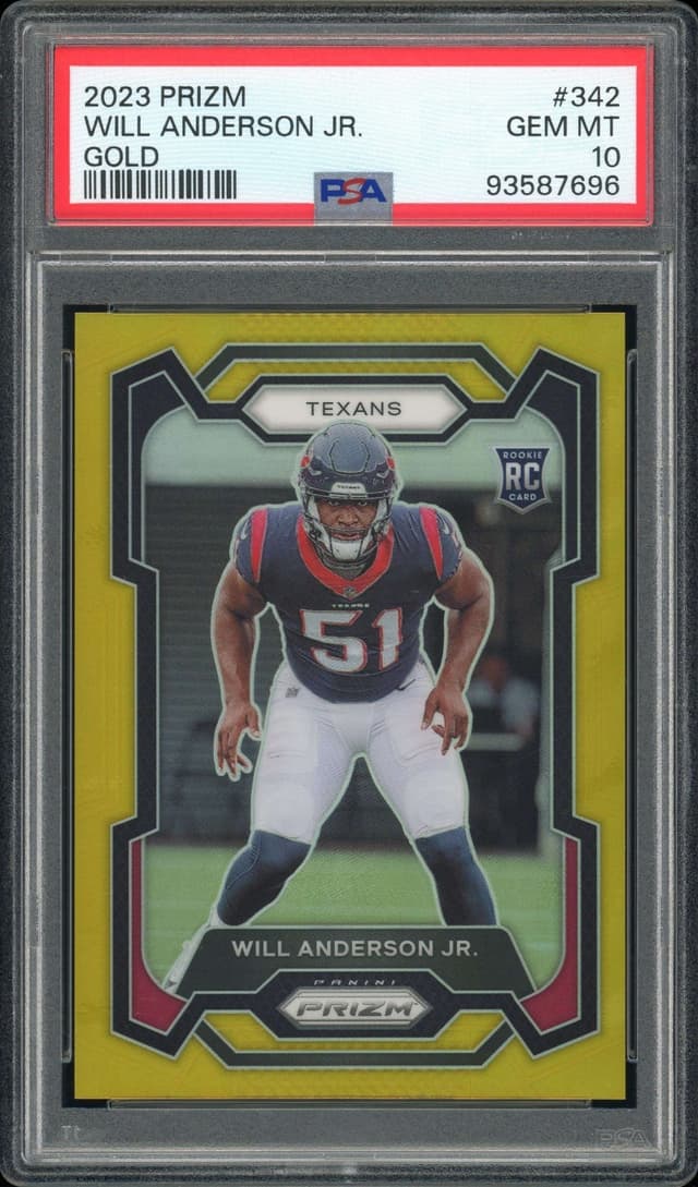 Will Anderson Panini Prizm #342 Gold