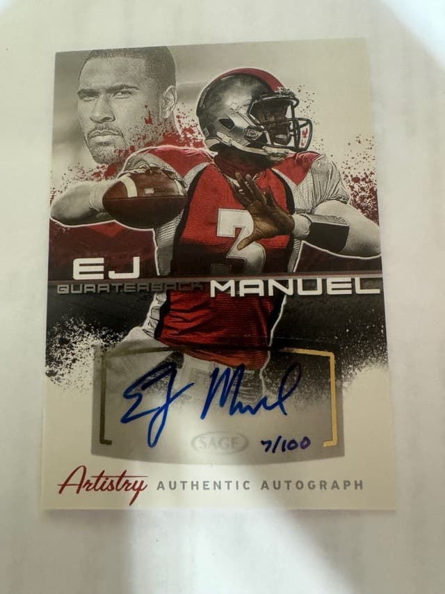 EJ Manuel SA-GE Hit Artistry #AA19 Autograph