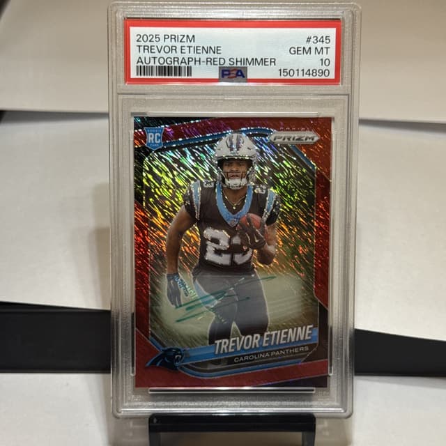 Trevor Etienne Panini Prizm #345 Autograph-Red Shimmer