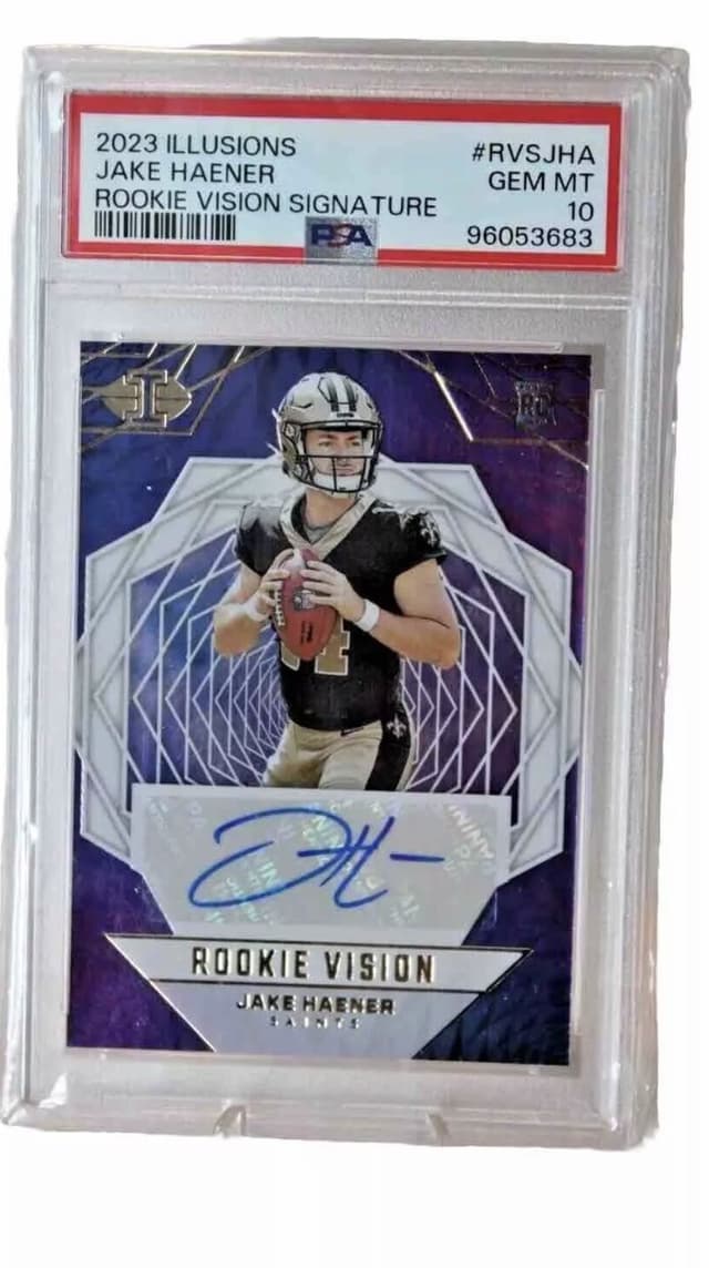 Jake Haener Panini Illusions Rookie Vision Signatures #RVSJHA Base