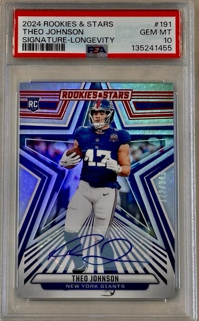 Theo Johnson Panini Rookies & Stars #191 Signature-Longevity