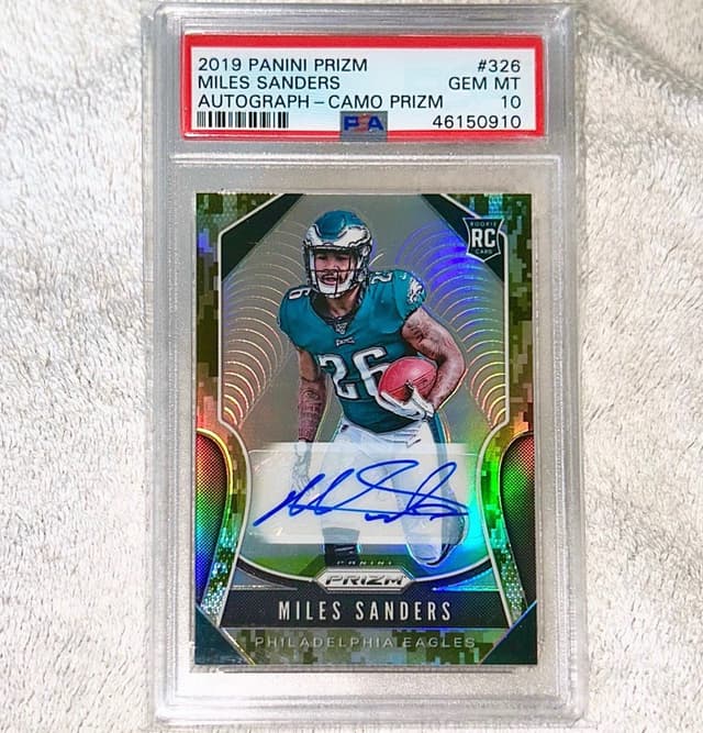 Miles Sanders Panini Prizm #326 Autograph-Camo Prizm