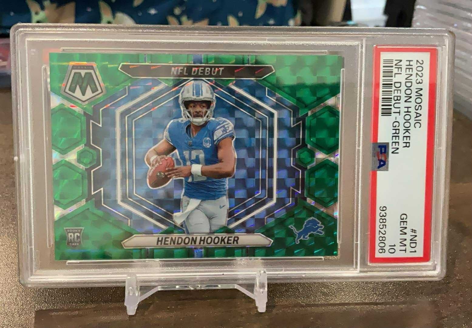 Hendon Hooker Panini Mosaic NFL Debut #ND1 Green