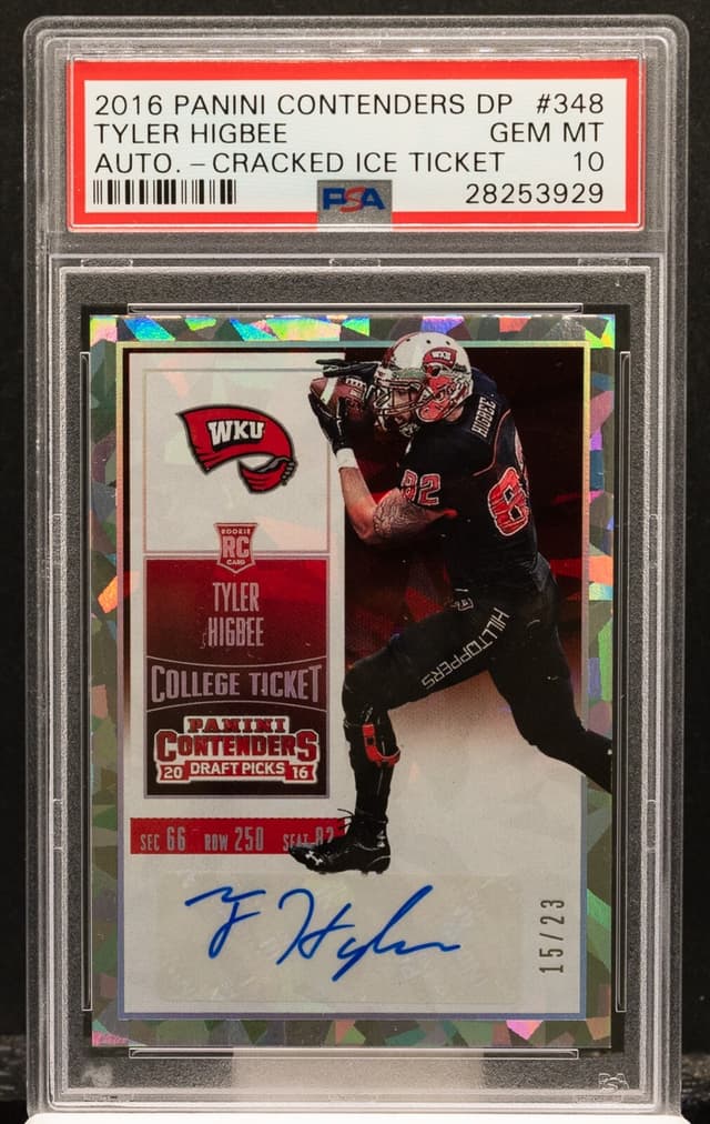 Tyler Higbee Panini Contenders Draft Picks #348 Autograph-Cracked Ice Ticket