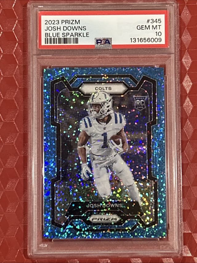 Josh Downs Panini Prizm #345 Blue Sparkle