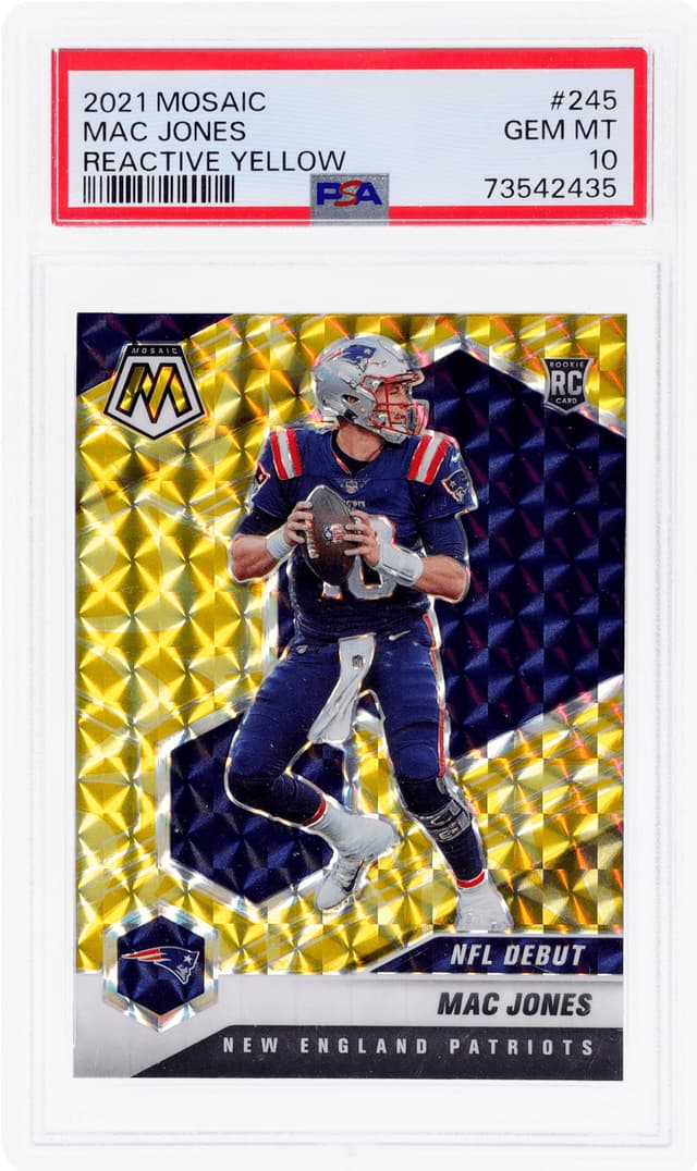 Mac Jones Panini Mosaic #245 Reactive Yellow