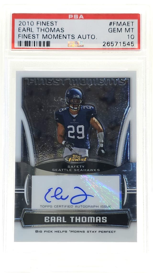 Earl Thomas Finest Finest Moments Autograph #FMAET Base
