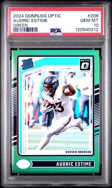 Audric Estime Panini Donruss Optic #206 Green