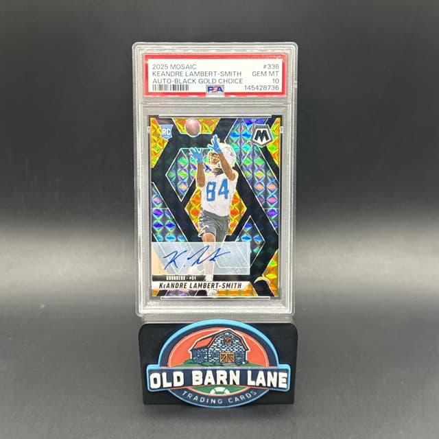 KeAndre Lambert-Smith Panini Mosaic #336 Autograph-Black Gold Choice