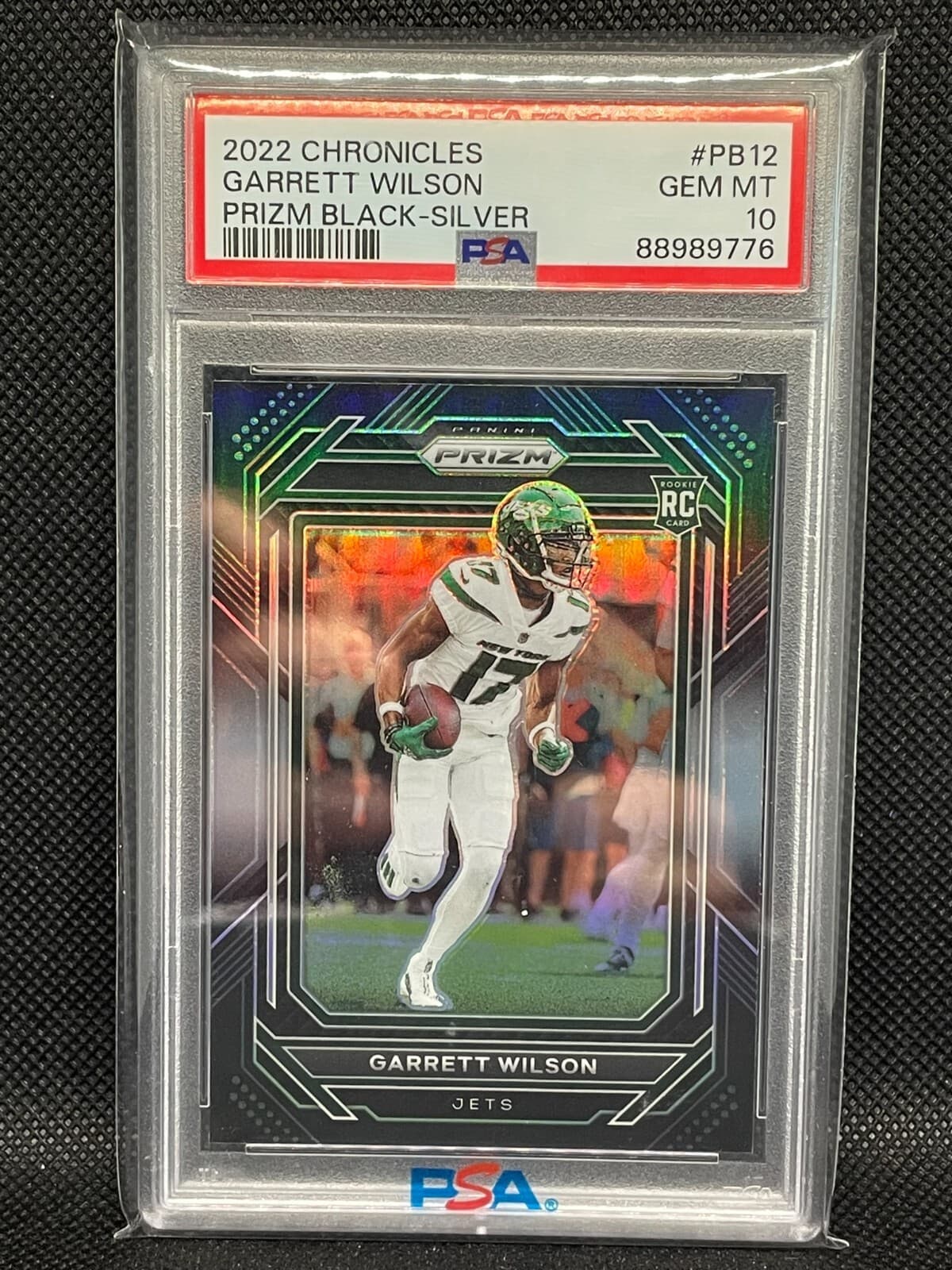 Garrett Wilson Panini Chronicles Prizm Black #PB12 Silver