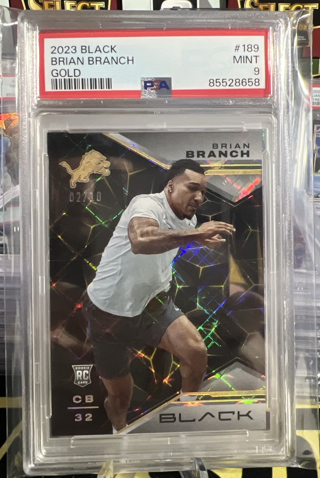 Brian Branch Panini Black #189 Gold