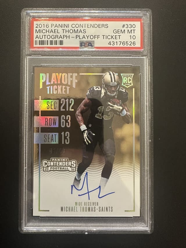 Michael Thomas Panini Contenders #330 Autograph-Playoff Ticket