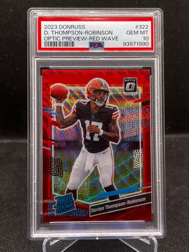 Dorian Thompson-Robinson Panini Donruss #322 Optic Preview-Red Wave