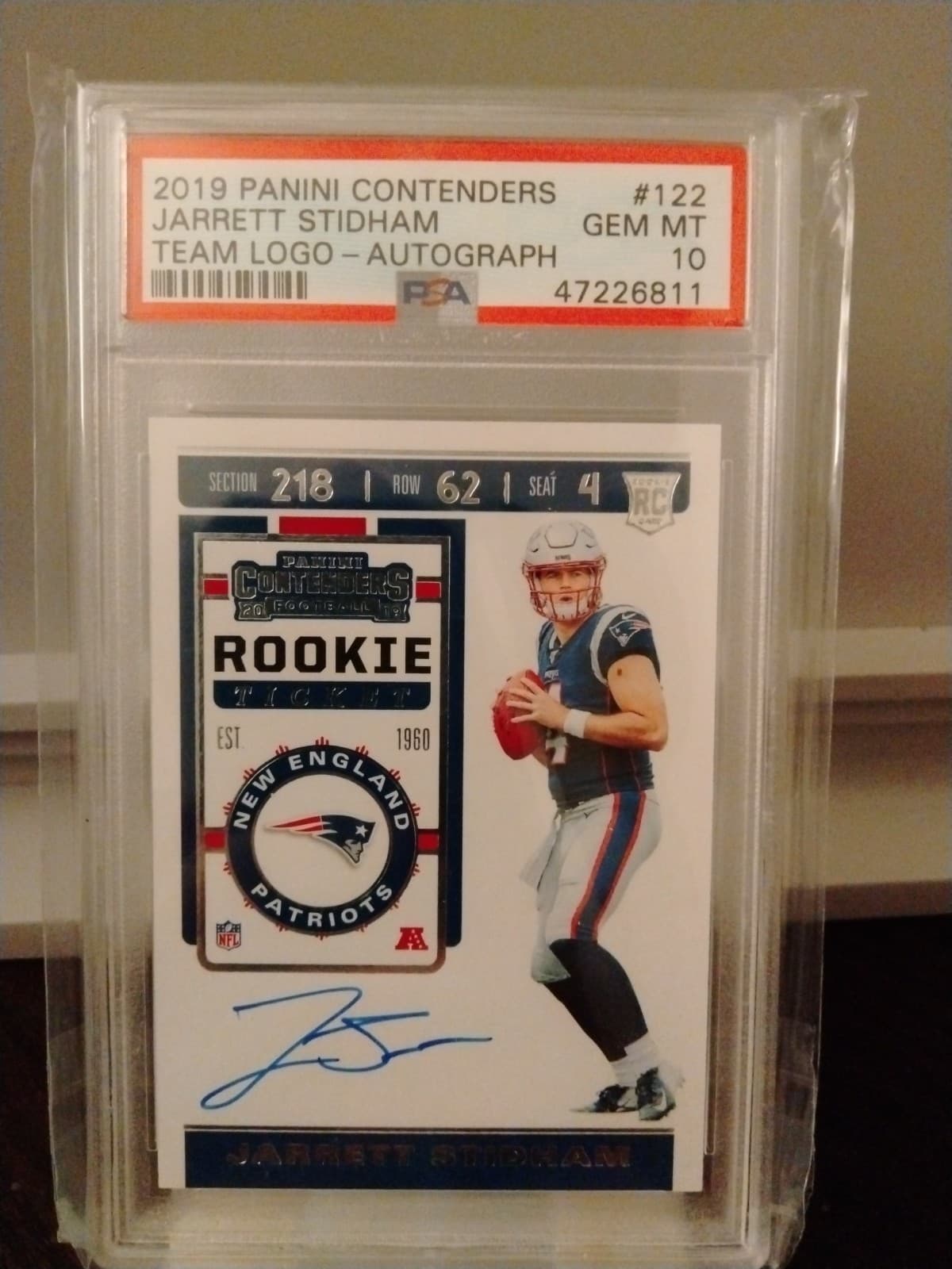 Jarrett Stidham Panini Contenders #122 Team Logo-Autograph