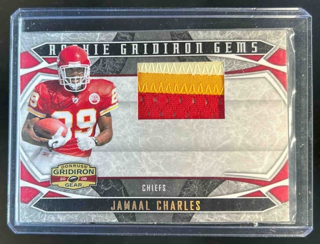 Jamaal Charles Donruss Gridiron Gear #217 Rookie Gems Jersey Prime