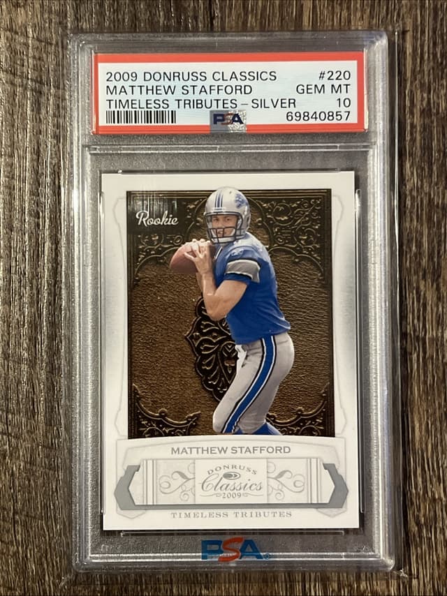 Matthew Stafford Donruss Classics #220 Timeless Tributes-Silver