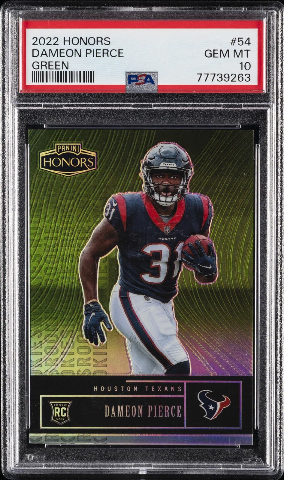 Dameon Pierce Panini Honors #54 Green