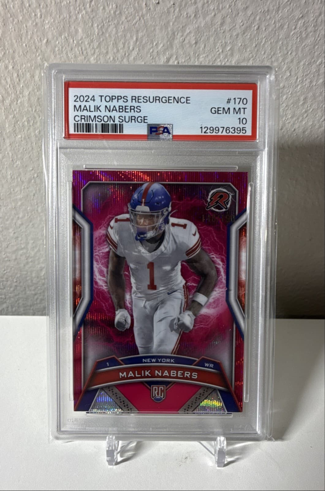 Malik Nabers Topps Resurgence #170 Crimson Surge