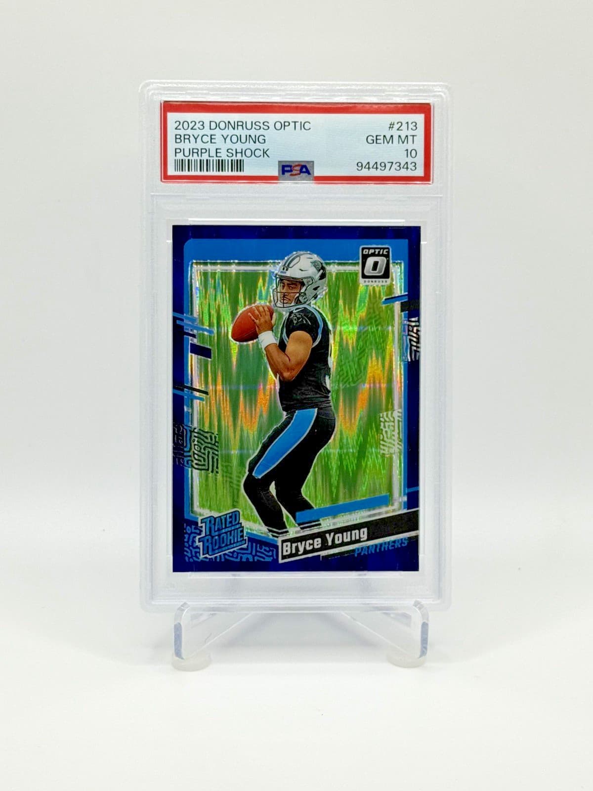 Bryce Young Panini Donruss Optic #213 Purple Shock