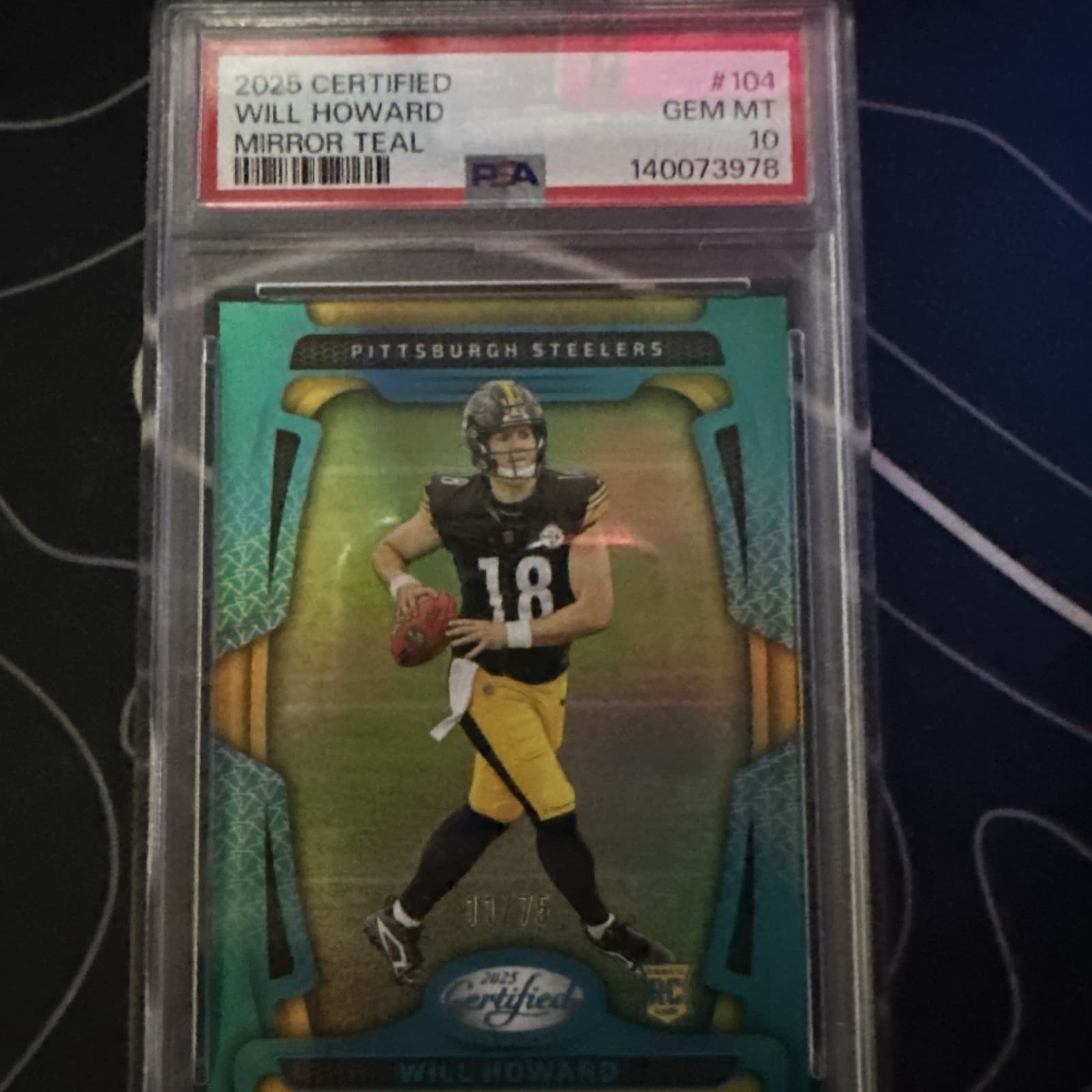 Will Howard Panini Certified #104 Mirror Teal