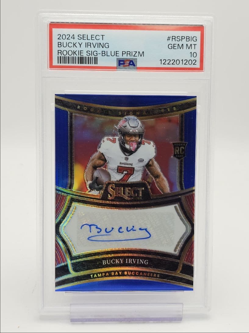 Bucky Irving Panini Select Rookie Signatures #RSPBIG Blue Prizm