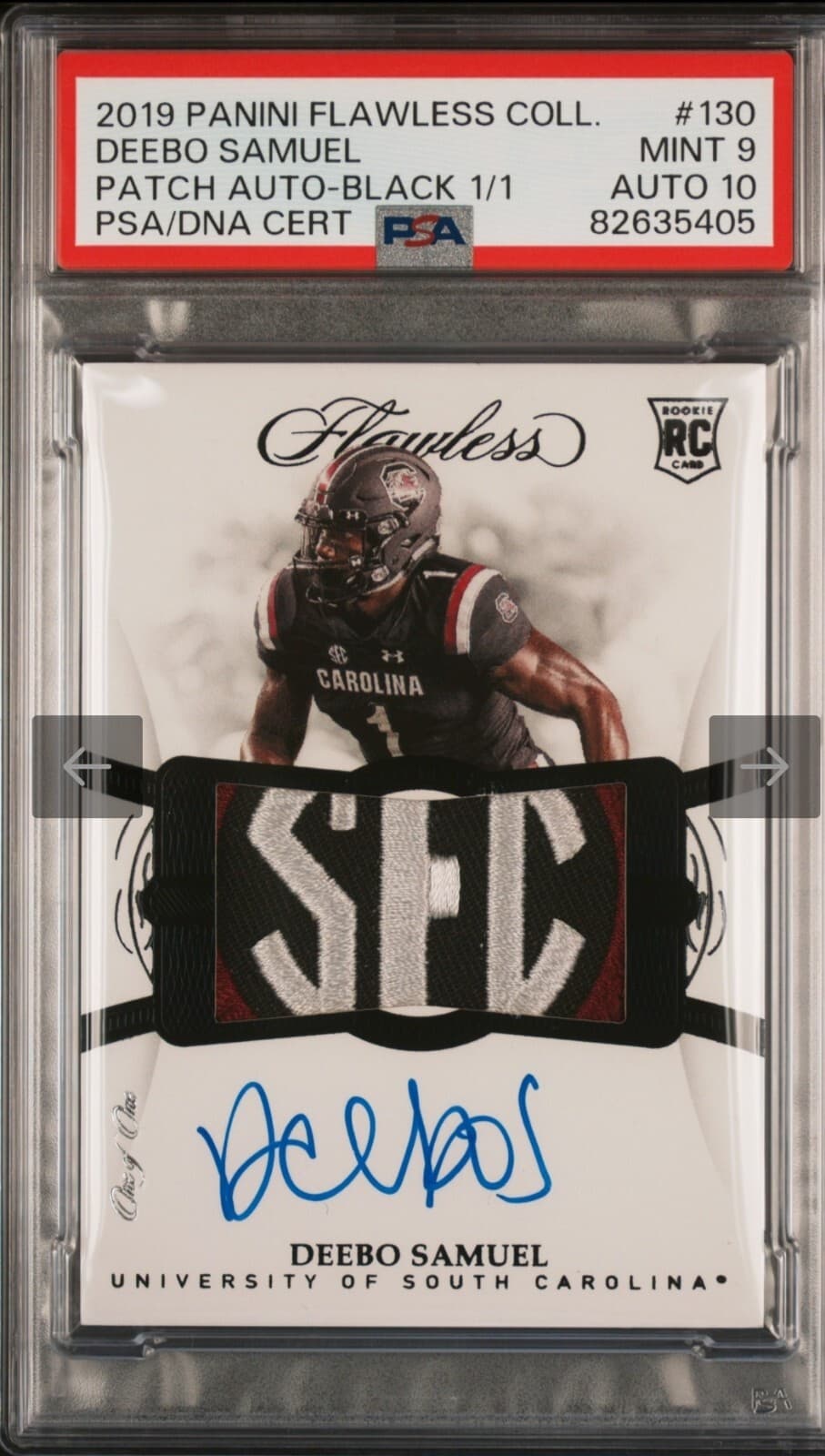 Deebo Samuel Panini Flawless Collegiate #130 Patch Autograph