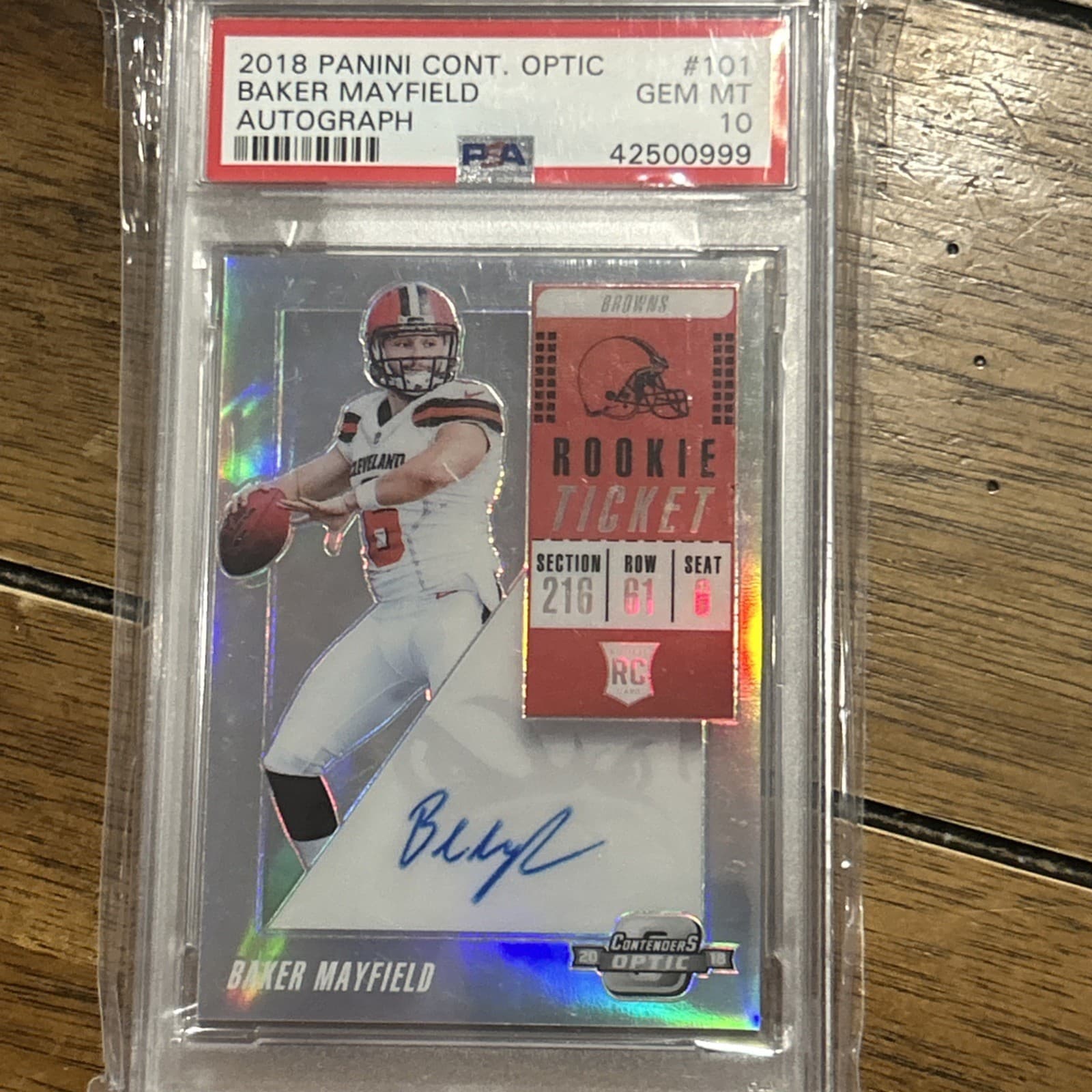 Baker Mayfield Panini Contenders Optic #101 Autograph