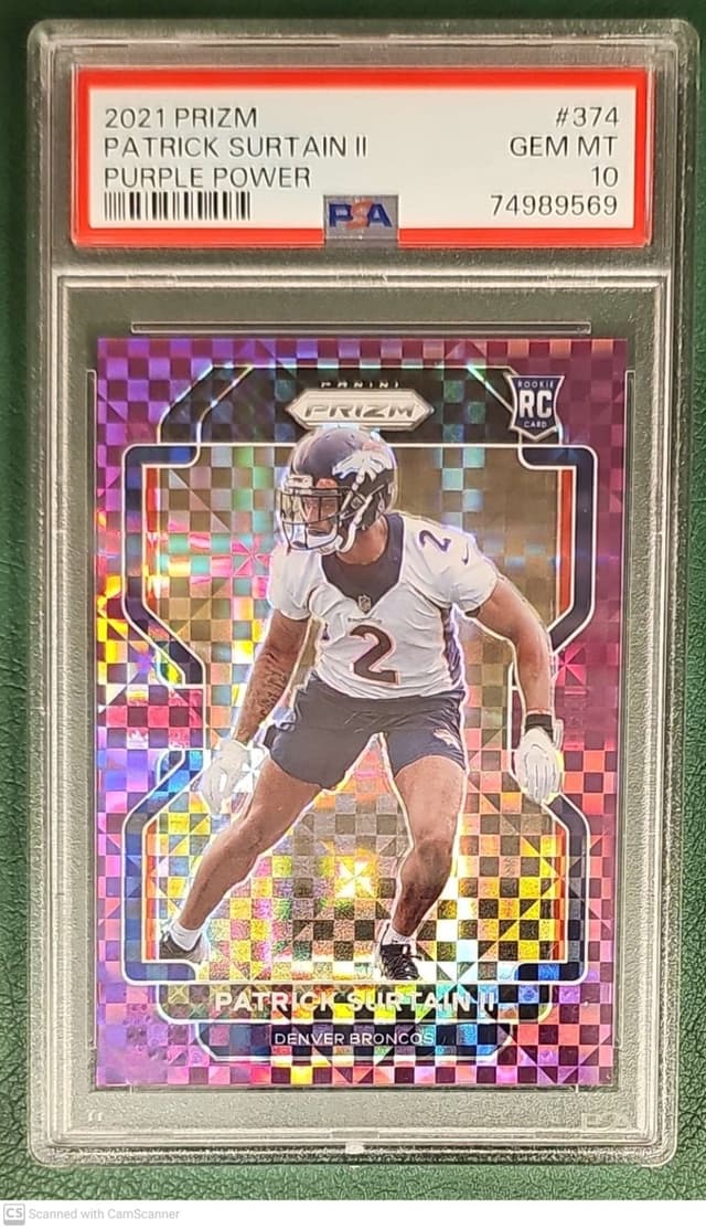 Patrick Surtain II Panini Prizm #374 Purple Power