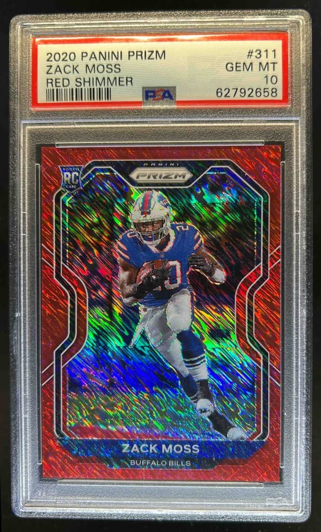 Zack Moss Panini Prizm #311 Red Shimmer