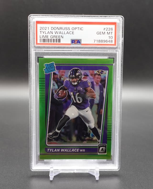 Tylan Wallace Panini Donruss Optic #226 Lime Green