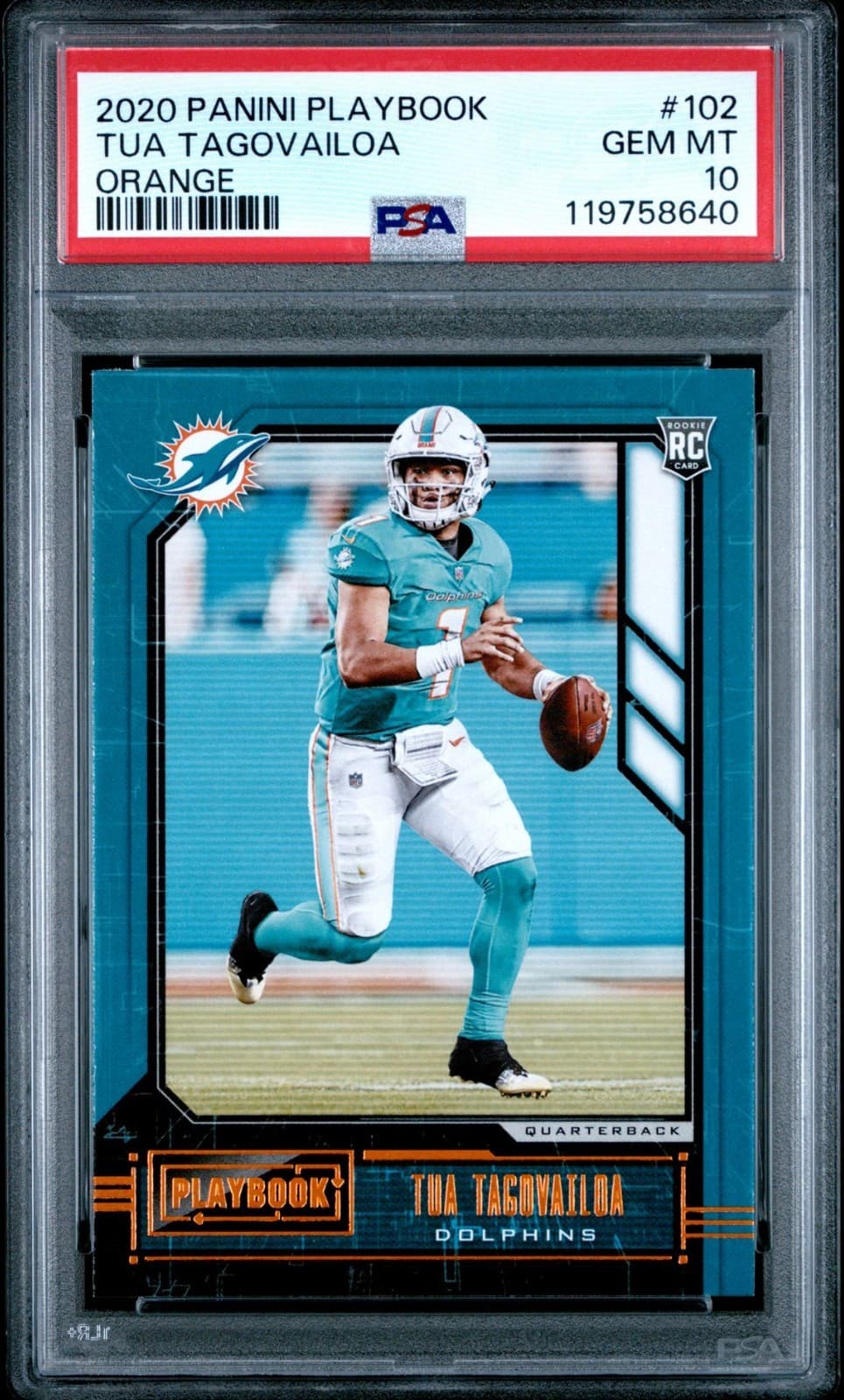 Tua Tagovailoa Panini Playbook #102 Orange