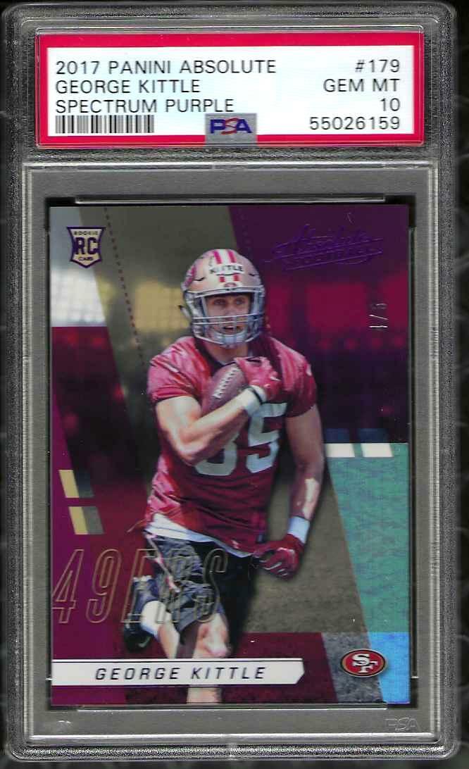 George Kittle Panini Absolute #179 Spectrum Purple