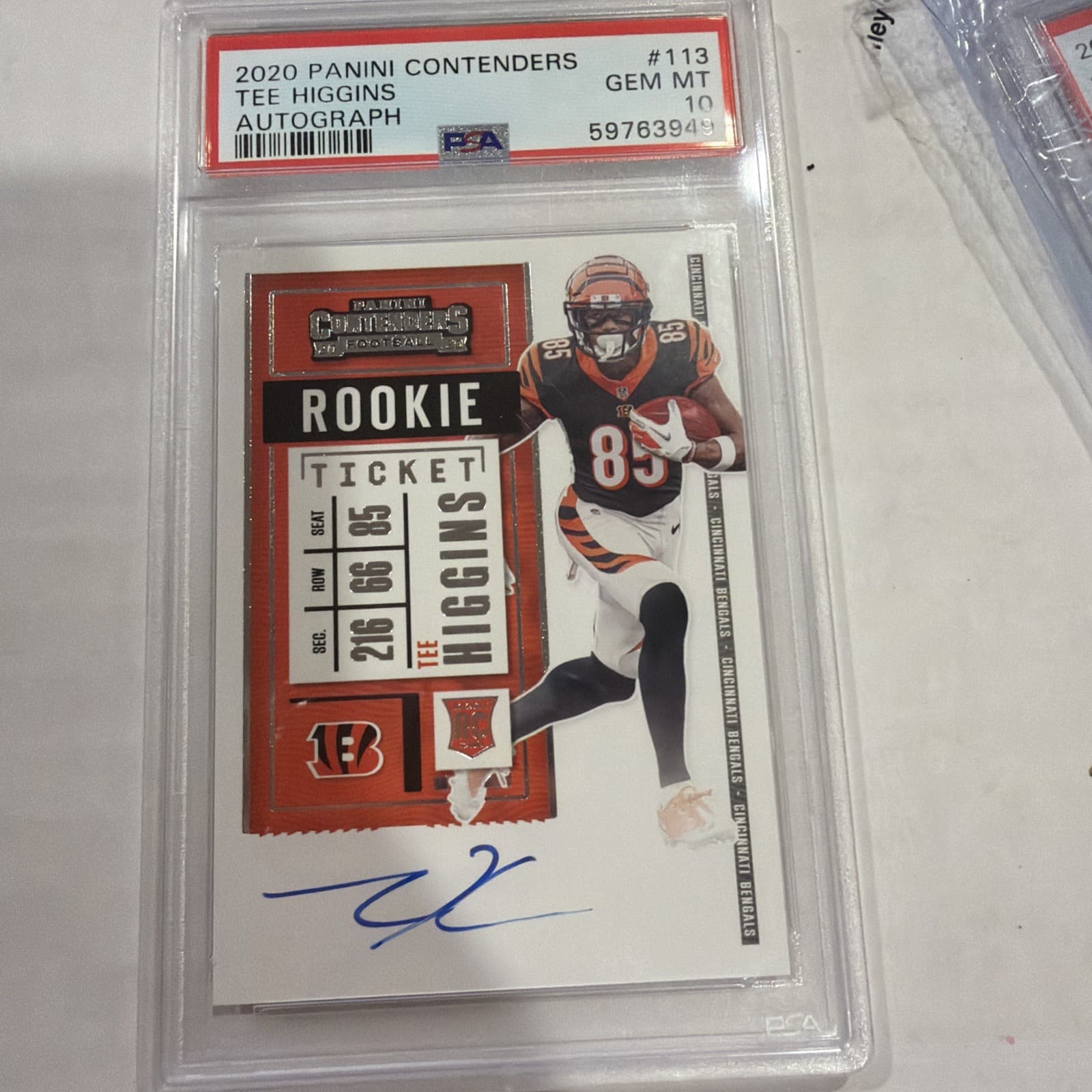 Tee Higgins Panini Contenders #113 Autograph