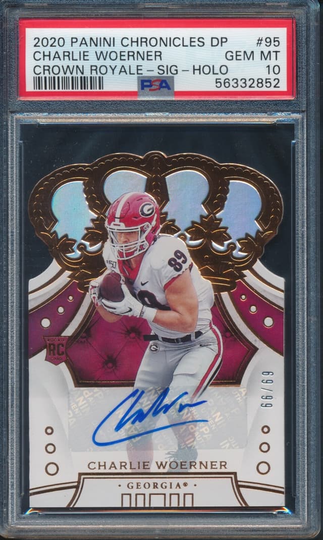 Charlie Woerner Panini Chronicles Draft Picks Crown Royale #95 Signature-Holo
