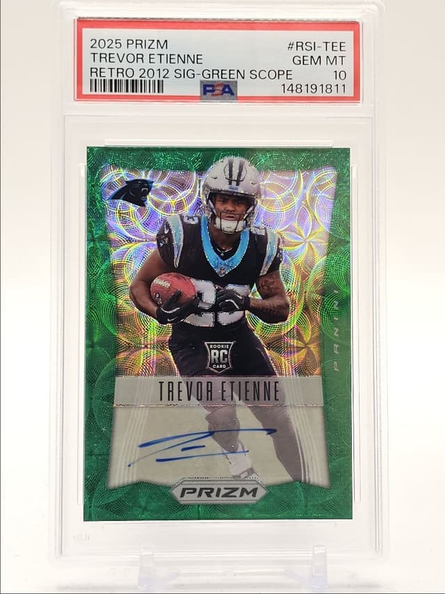 Trevor Etienne Panini Prizm Retro 2012 Signatures #RSITEE Green Scope