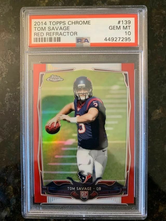 Tom Savage Topps Chrome #139 Red Refractor
