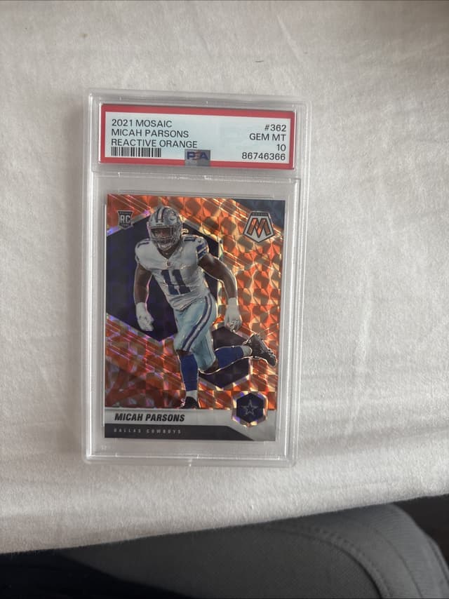 Micah Parsons Panini Mosaic #362 Reactive Orange