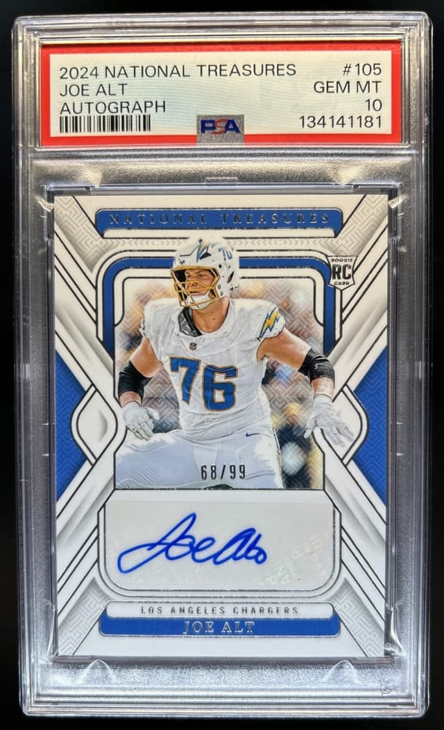 Joe Alt Panini National Treasures #105 Autograph