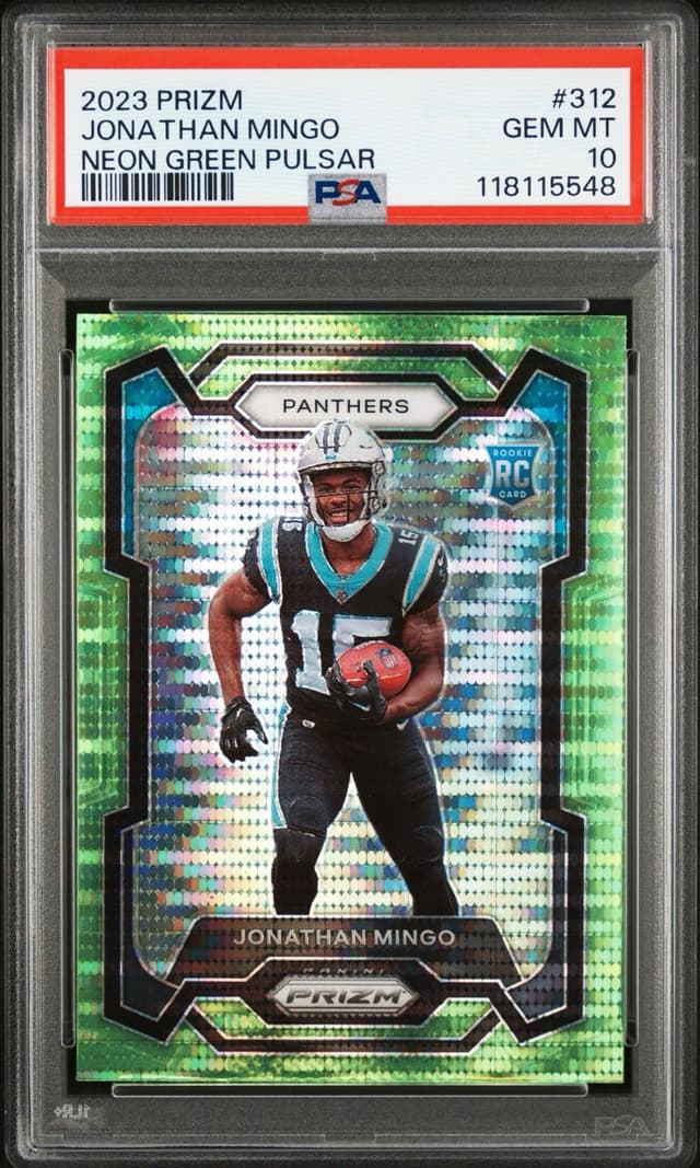 Jonathan Mingo Panini Prizm #312 Neon Green Pulsar