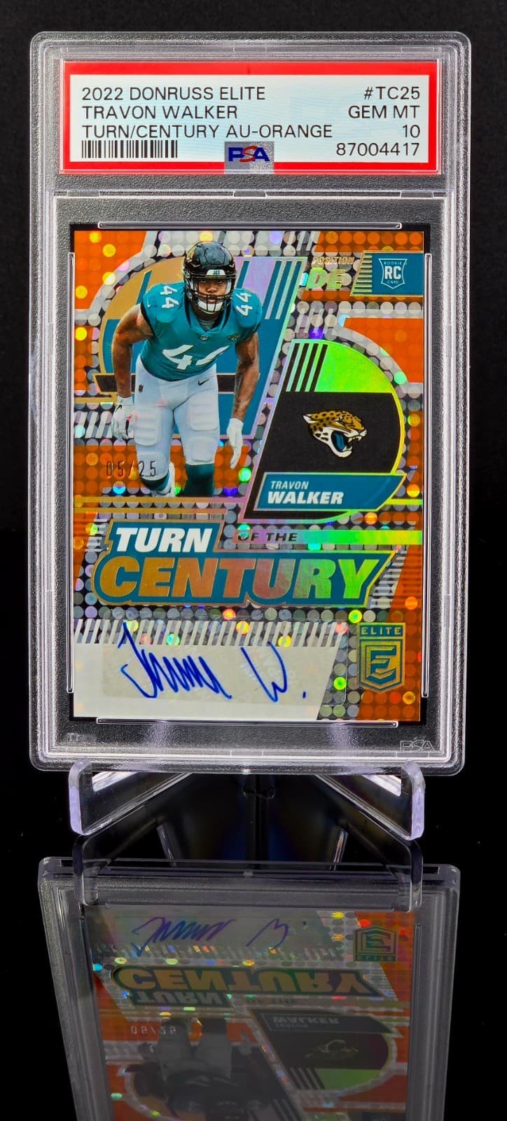 Travon Walker Panini Donruss Elite Turn of the Century Autographs #TC25 Orange