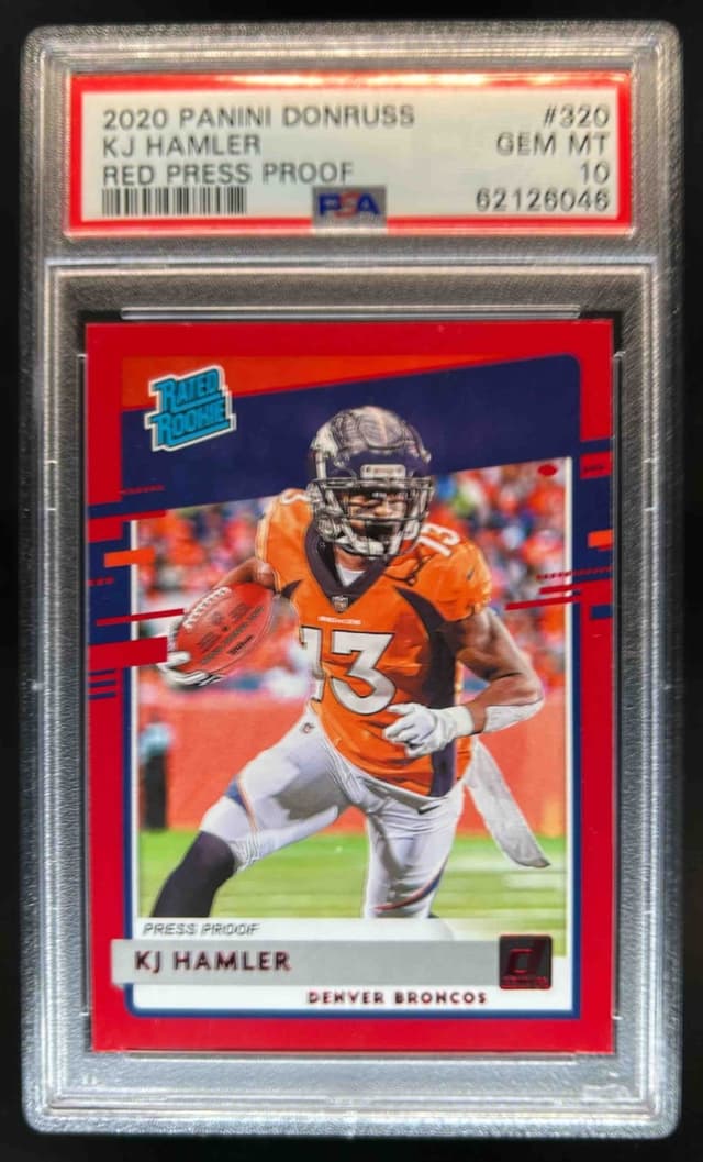 KJ Hamler Panini Donruss #320 Red Press Proof