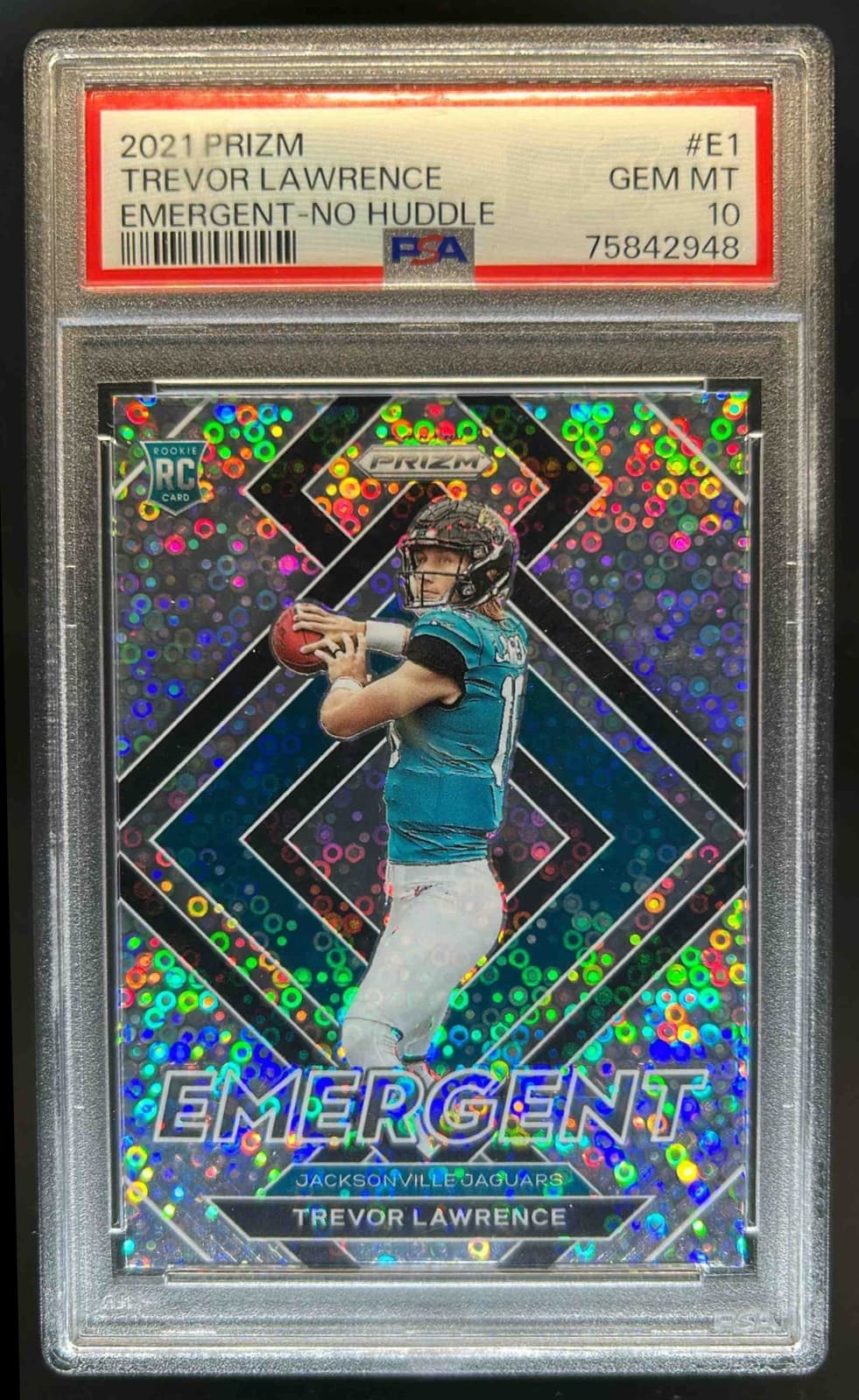 Trevor Lawrence Panini Prizm Emergent #E1 No Huddle