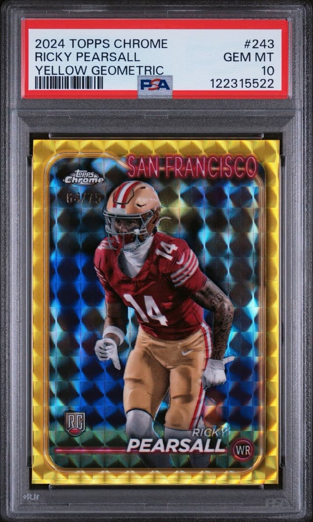 Ricky Pearsall Topps Chrome #243 Yellow Refractor