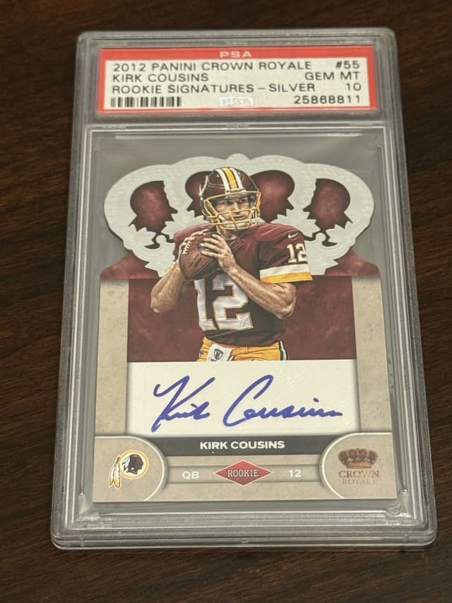 Kirk Cousins Panini Crown Royale Rookie Signatures #55 Silver
