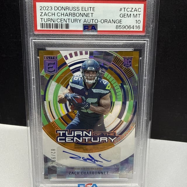 Zach Charbonnet Panini Donruss Elite Turn of the Century Autograph #TCZAC Orange