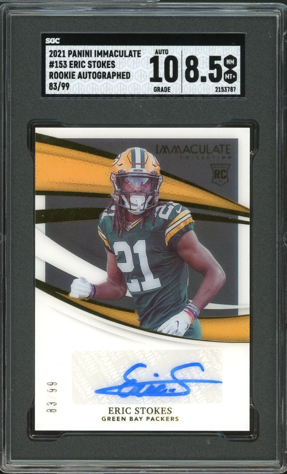 Eric Stokes Panini Impeccable #153 Autograph-Silver